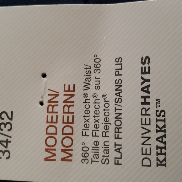 TWO New Pairs Denver Hayes Men's Navy Khakis - Picture 6 of 9